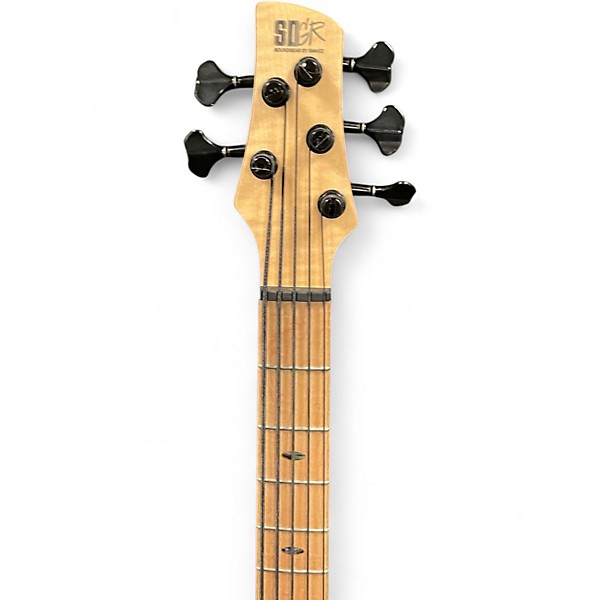 Used Ibanez Premium SR5FMDX2 5-String Natural Electric Bass Guitar
