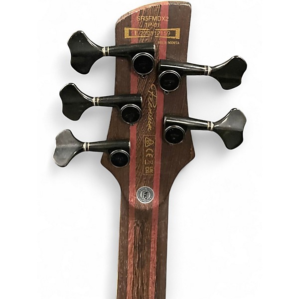 Used Ibanez Premium SR5FMDX2 5-String Natural Electric Bass Guitar