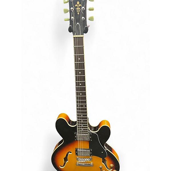 Used Vintage VSA500SB 2 Tone Sunburst Hollow Body Electric Guitar