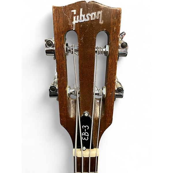 Vintage 1971 Gibson EB3 Slotted Headstock Brown Electric Bass Guitar