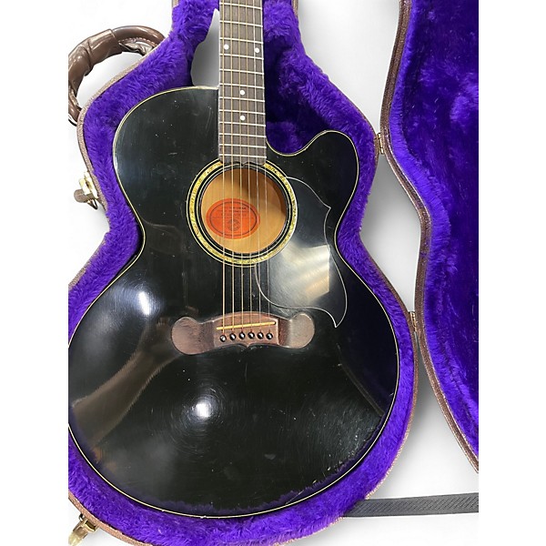Vintage 1997 Gibson EC10 STANDARD Black Acoustic Electric Guitar
