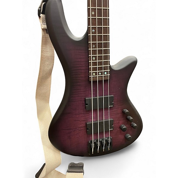 Used Schecter Guitar Research Studio 4 Purple Burst Electric Bass Guitar