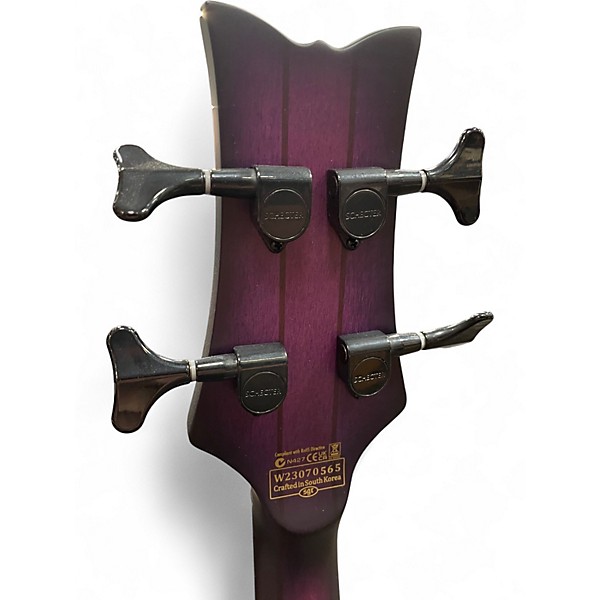 Used Schecter Guitar Research Studio 4 Purple Burst Electric Bass Guitar