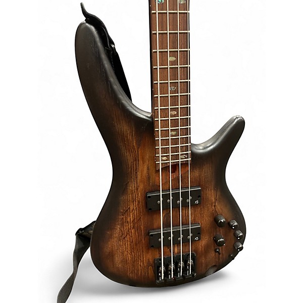 Used Ibanez SR600E BROWN-STAINED BURST Electric Bass Guitar