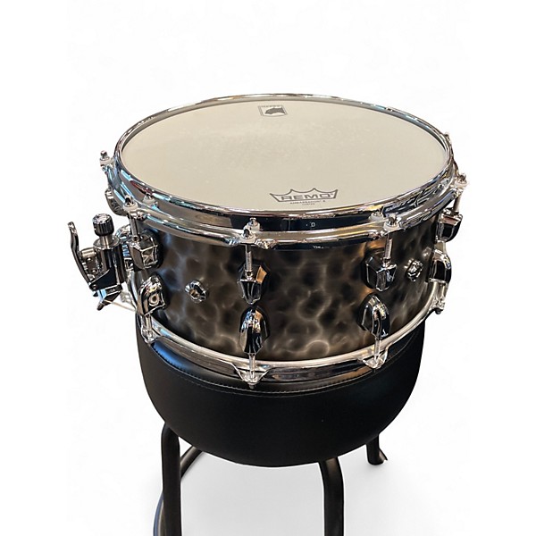 Used Mapex 14in Black Panther Persuader Snare Hammered Brass Antique Nickel Plated Drum