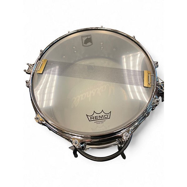 Used Mapex 14in Black Panther Persuader Snare Hammered Brass Antique Nickel Plated Drum