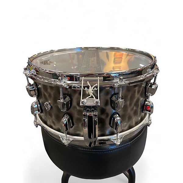 Used Mapex 14in Black Panther Persuader Snare Hammered Brass Antique Nickel Plated Drum