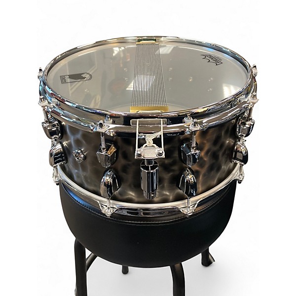 Used Mapex 14in Black Panther Persuader Snare Hammered Brass Antique Nickel Plated Drum