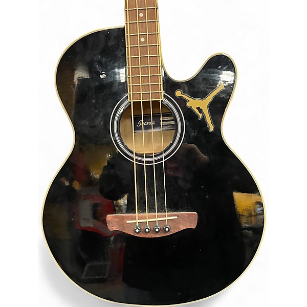 Used Ibanez AEB 5E Black Acoustic Bass Guitar