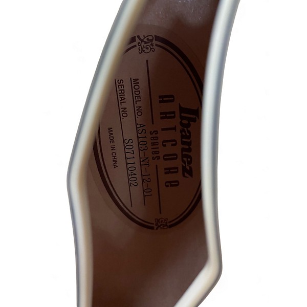 Used Ibanez AS103NT Natural Hollow Body Electric Guitar