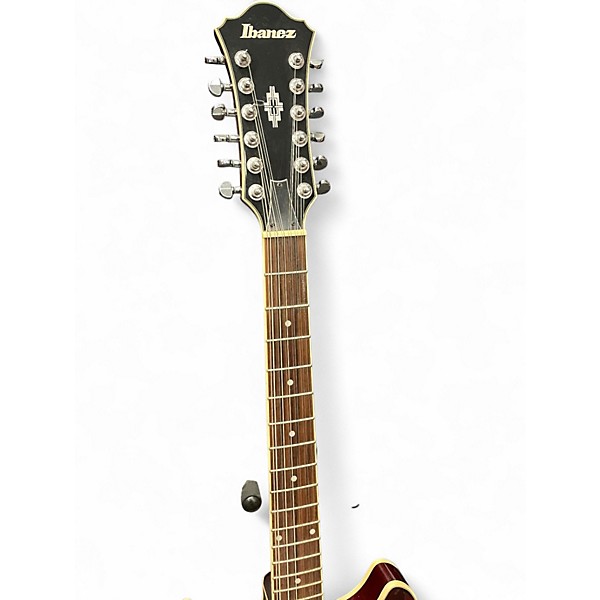 Used Ibanez AS7312 12 String Artcore Maroon Hollow Body Electric Guitar