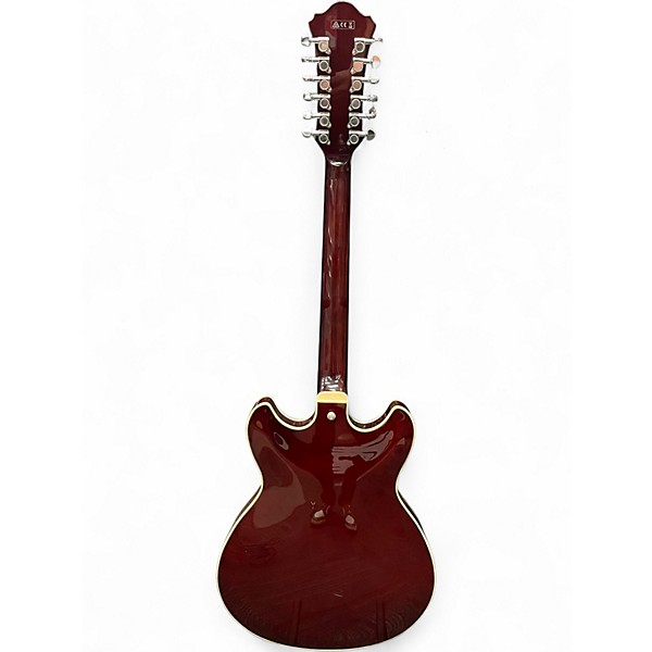 Used Ibanez AS7312 12 String Artcore Maroon Hollow Body Electric Guitar