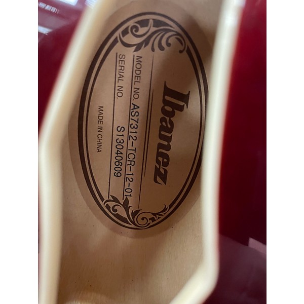 Used Ibanez AS7312 12 String Artcore Maroon Hollow Body Electric Guitar