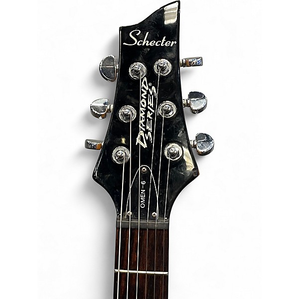 Used Schecter Guitar Research Omen 6 Black Solid Body Electric Guitar