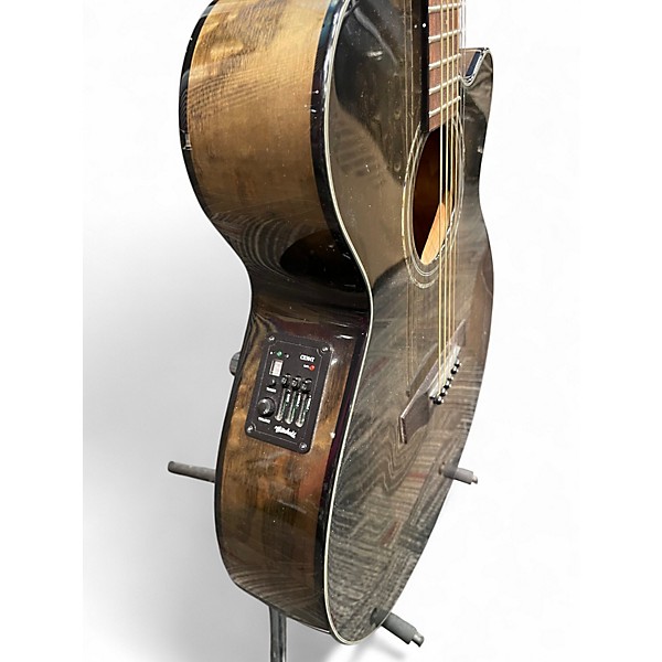 Used Mitchell MX420 Quilt Black Burst Acoustic Electric Guitar