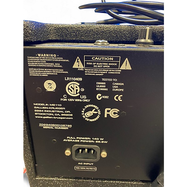 Used Gallien-Krueger mb 110 Guitar Cabinet