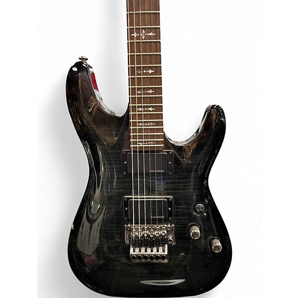Used Schecter Guitar Research Demon 6 Trans Black Solid Body Electric Guitar