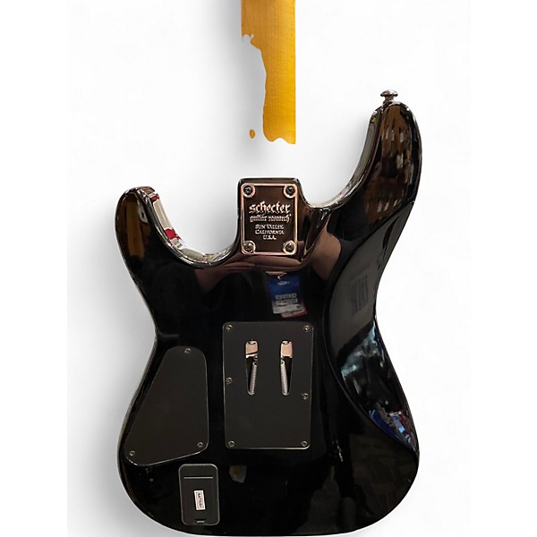 Used Schecter Guitar Research Demon 6 Trans Black Solid Body Electric Guitar