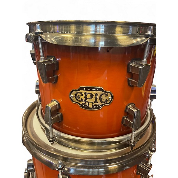 Used Ludwig 5 Piece Epic Orange Drum Kit