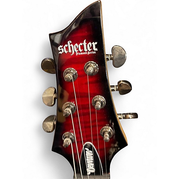 Used Schecter Guitar Research Demon 6 Trans Red Solid Body Electric Guitar