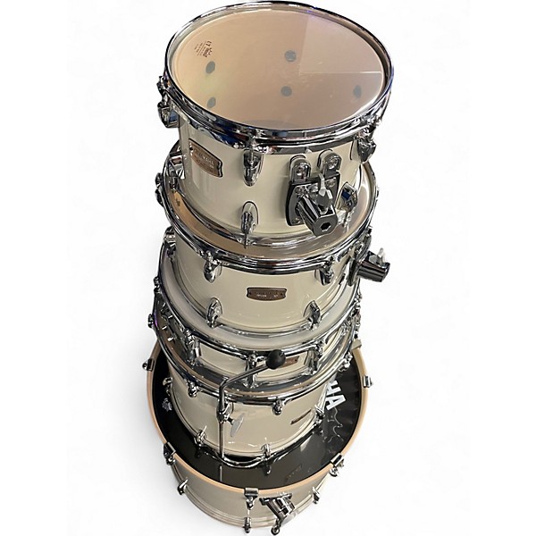 Used Yamaha 5 Piece STAGE CUSTOM Classic White Drum Kit