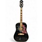 Used Epiphone Hummingbird Pro Ebony Acoustic Electric Guitar thumbnail