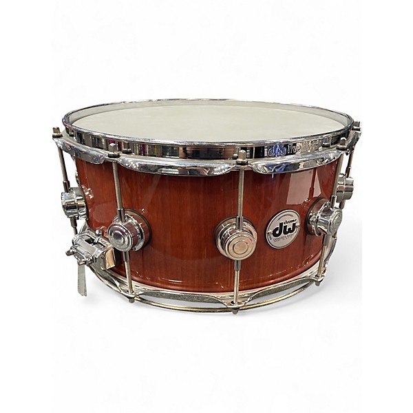Used DW 14X6.5 Collector's Series Snare CHERRY MAHOGANY NATURAL Drum