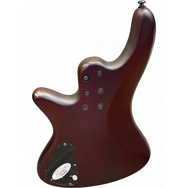 Used Schecter Guitar Research Stiletto Custom 4 String Trans Red Electric Bass Guitar