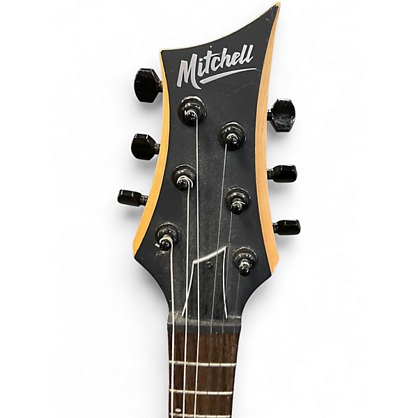 Used Mitchell MM100 Mini Walnut Solid Body Electric Guitar