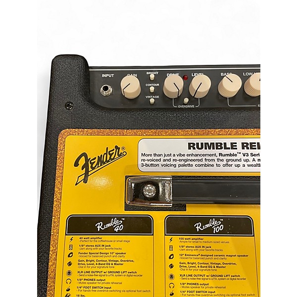 Used Fender Rumble V3 40W 1x10 Bass Combo Amp