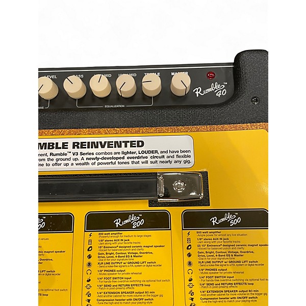 Used Fender Rumble V3 40W 1x10 Bass Combo Amp