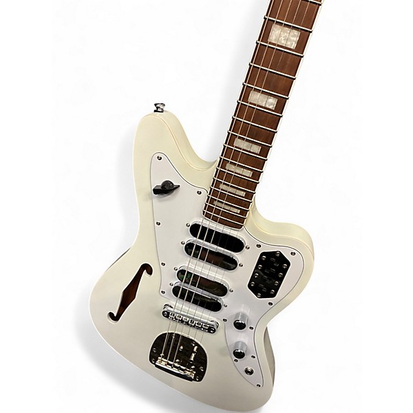 Used Vintage Revo Series Surfmaster Quad White Solid Body Electric Guitar