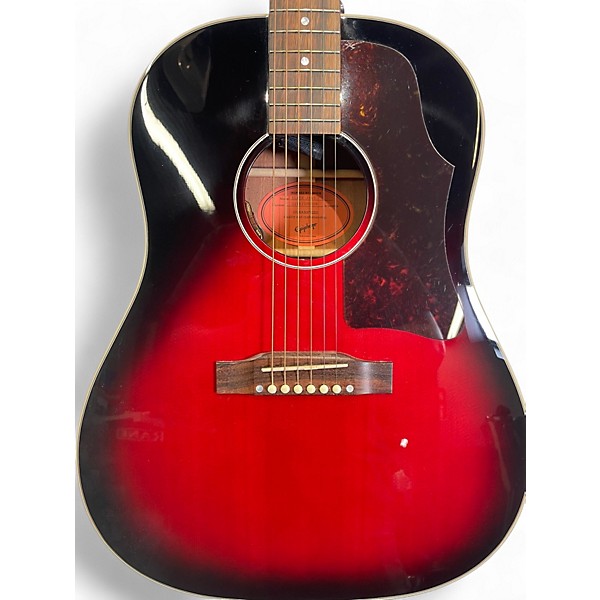 Used Epiphone SLASH J45 Candy Red Burst Acoustic Electric Guitar