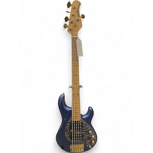 Used Ernie Ball Music Man Stingray HH 5 String SPARKLE BLUE Electric Bass Guitar
