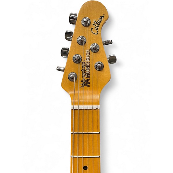 Used Ernie Ball Music Man Cutlass Black and White Solid Body Electric Guitar