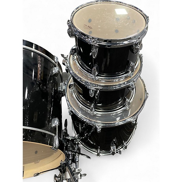 Used Yamaha 5 Piece Stage Custom Black Drum Kit