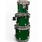 Used TAMA 6 Piece Starclassic  green  Drum Kit
