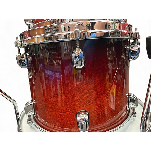 Used TAMA 4 Piece starclassic maple Red to Black Fade Drum Kit