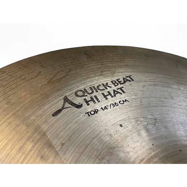 Used Zildjian 14in Quick Beat Hi Hat Pair Cymbal