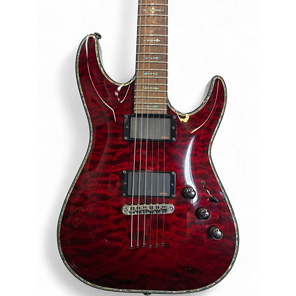 Used Schecter Guitar Research Hellraiser C1 Black Cherry Solid Body Electric Guitar