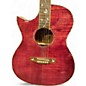 Used Lindo Dandelion Left Handed Dandelion Pink Acoustic Electric Guitar