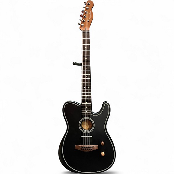 Used Fender Acoustasonic Standard Telecaster Black Acoustic Electric Guitar