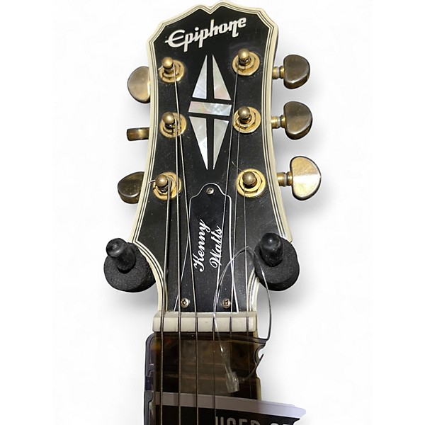 Used Epiphone Les Paul Custom Black Solid Body Electric Guitar