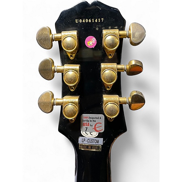 Used Epiphone Les Paul Custom Black Solid Body Electric Guitar