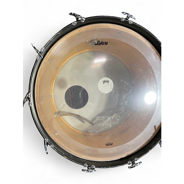 Used 1970s Ludwig 4 Piece Big Beat Blue Sparkle Drum Kit