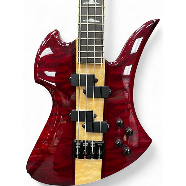 Used B.C. Rich Heritage Classic Mockingbird Bass red Electric Bass Guitar