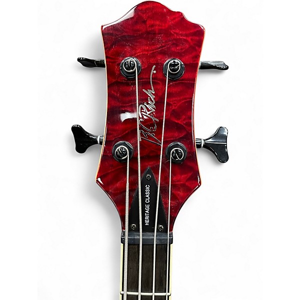 Used B.C. Rich Heritage Classic Mockingbird Bass red Electric Bass Guitar