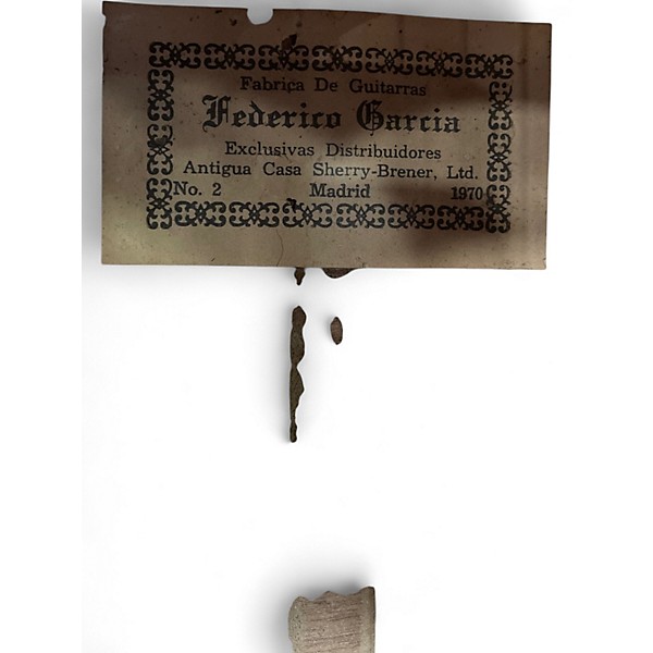 Used 1970 Federico Garcia 1A Vintage Natural Classical Acoustic Guitar