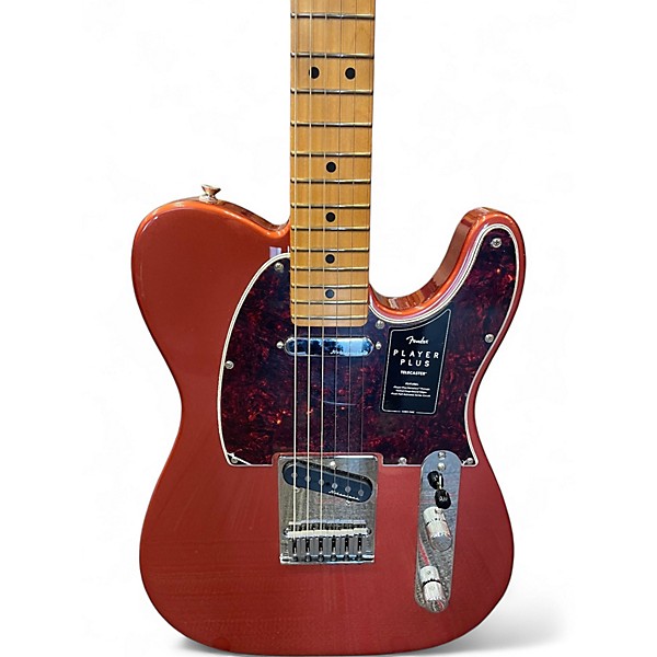 Used Fender Player Plus Telecaster Aged Candy Apple Red Solid Body Electric Guitar