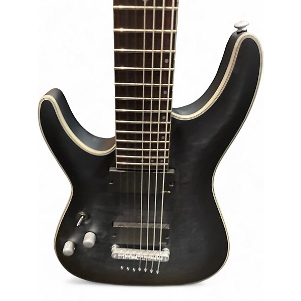 Used Schecter Guitar Research C-7 Platinum Left-Handed 7-String Trans Black Electric Guitar